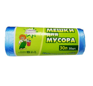 Мешок для мусора [Советы домового] [30л] [30шт] [рулон] [Б] [/50]*